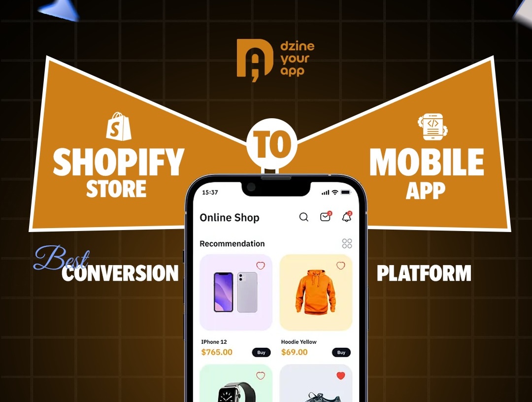 Shopify merchant reviewing a mobile app preview on a phone